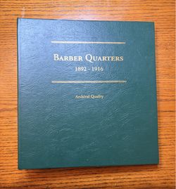 Barber Quarter Album with (19) Silver Quarters