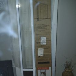 Pet safe Aluminum Sliding Glass Door Doggie Door ,White