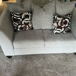 gray love seat