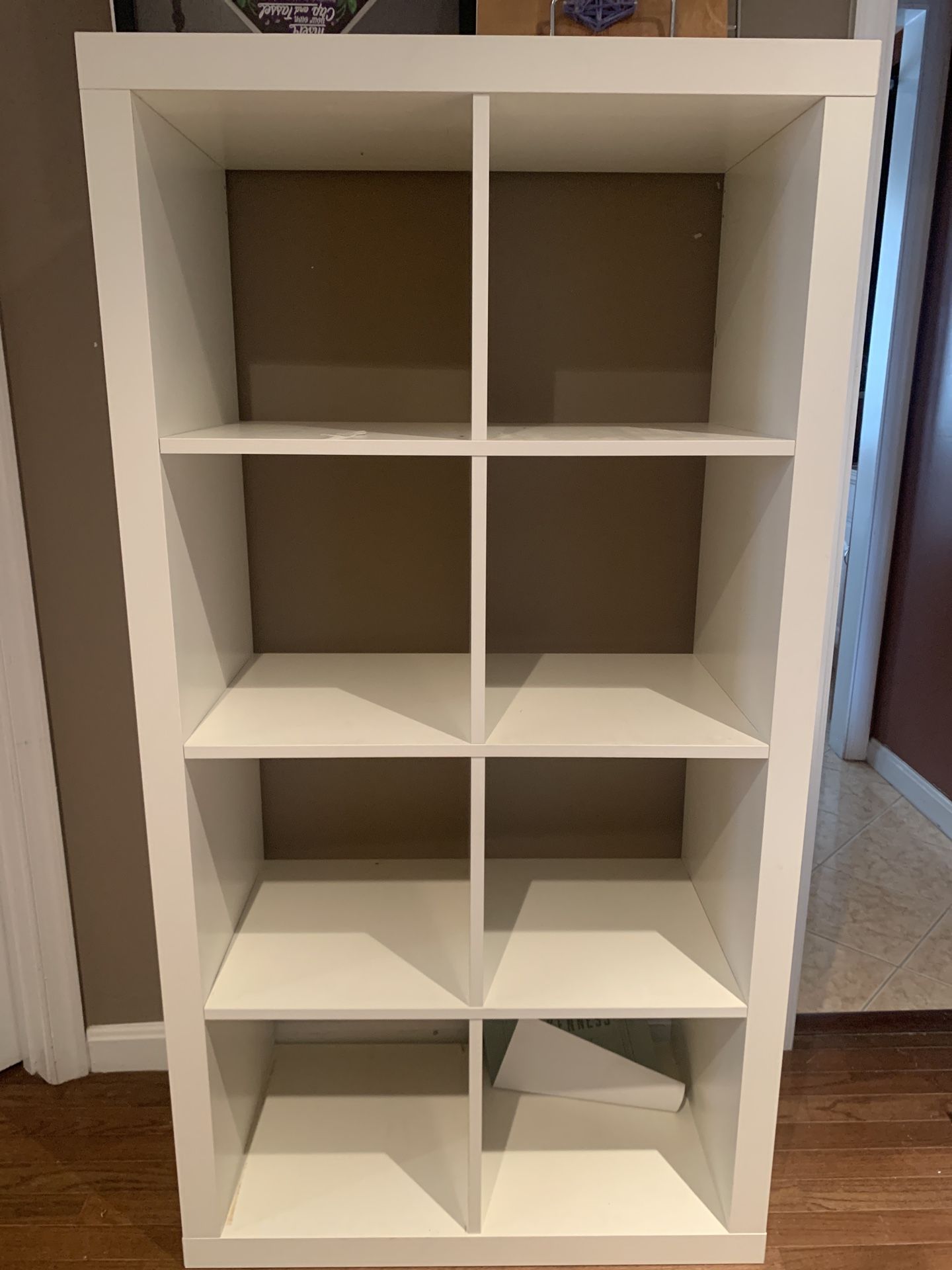 White IKEA Cube Kallax Bookcase