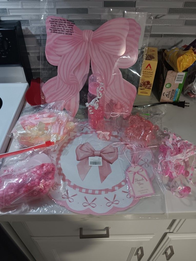 Pink Baby Shower Items