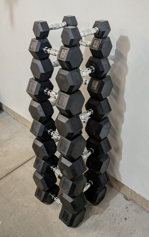 Brand New Hex Dumbbell Set 5-50 Lb