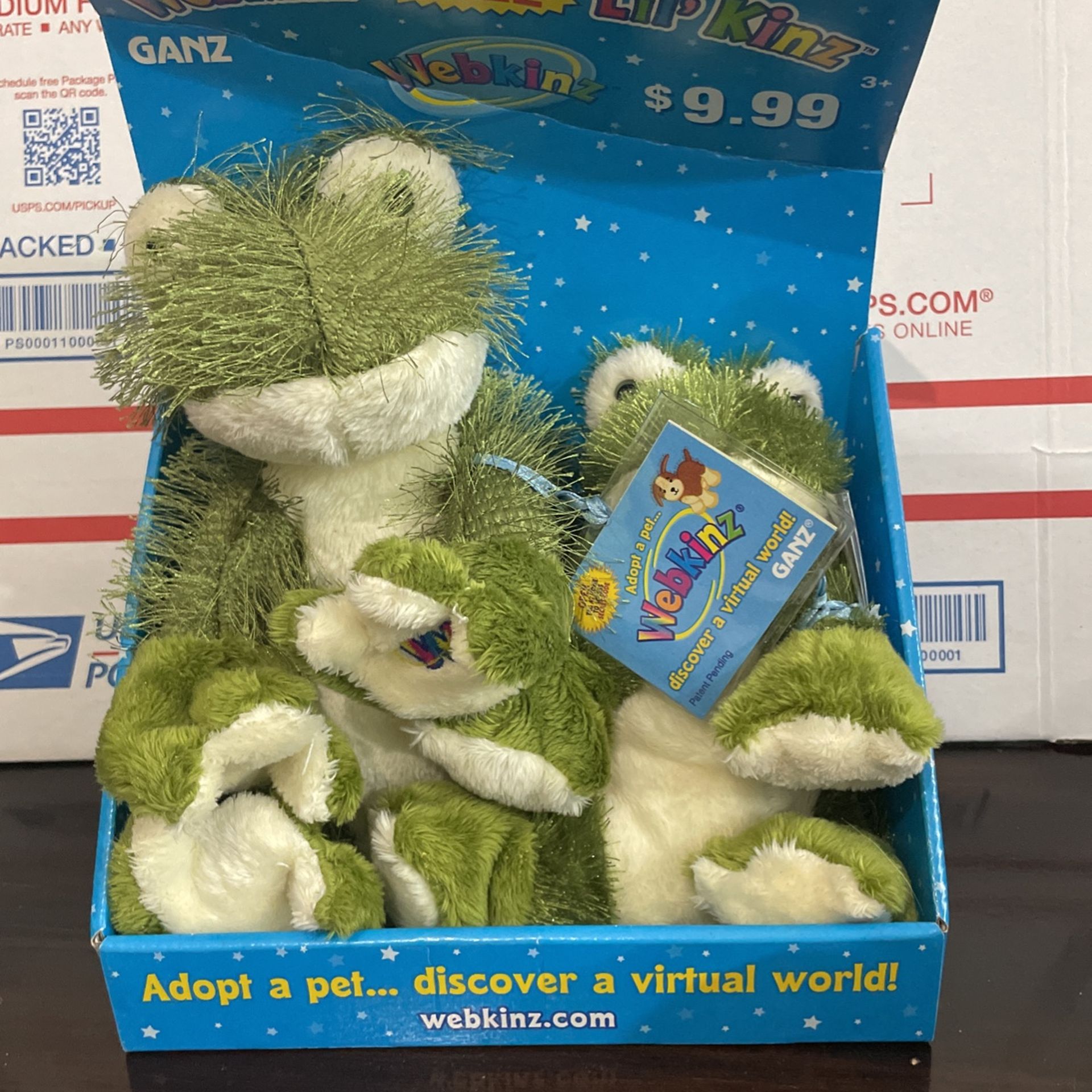 Ganz Webkinz Lil’Kinz Plush Frogs New With Codes