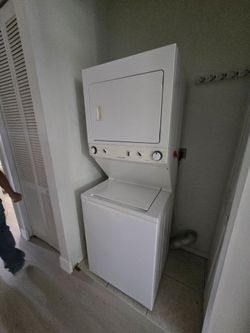 Stacked washer and dryer