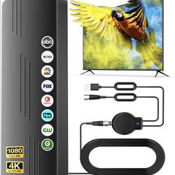 2025 Upgraded TV Antenna, 360° Reception 2800+ Miles Long Range, Outdoor Indoor