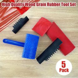 5 Pcs Wood Grain Tool, Natural Wood Grain Maker Wood Graining Tool Set