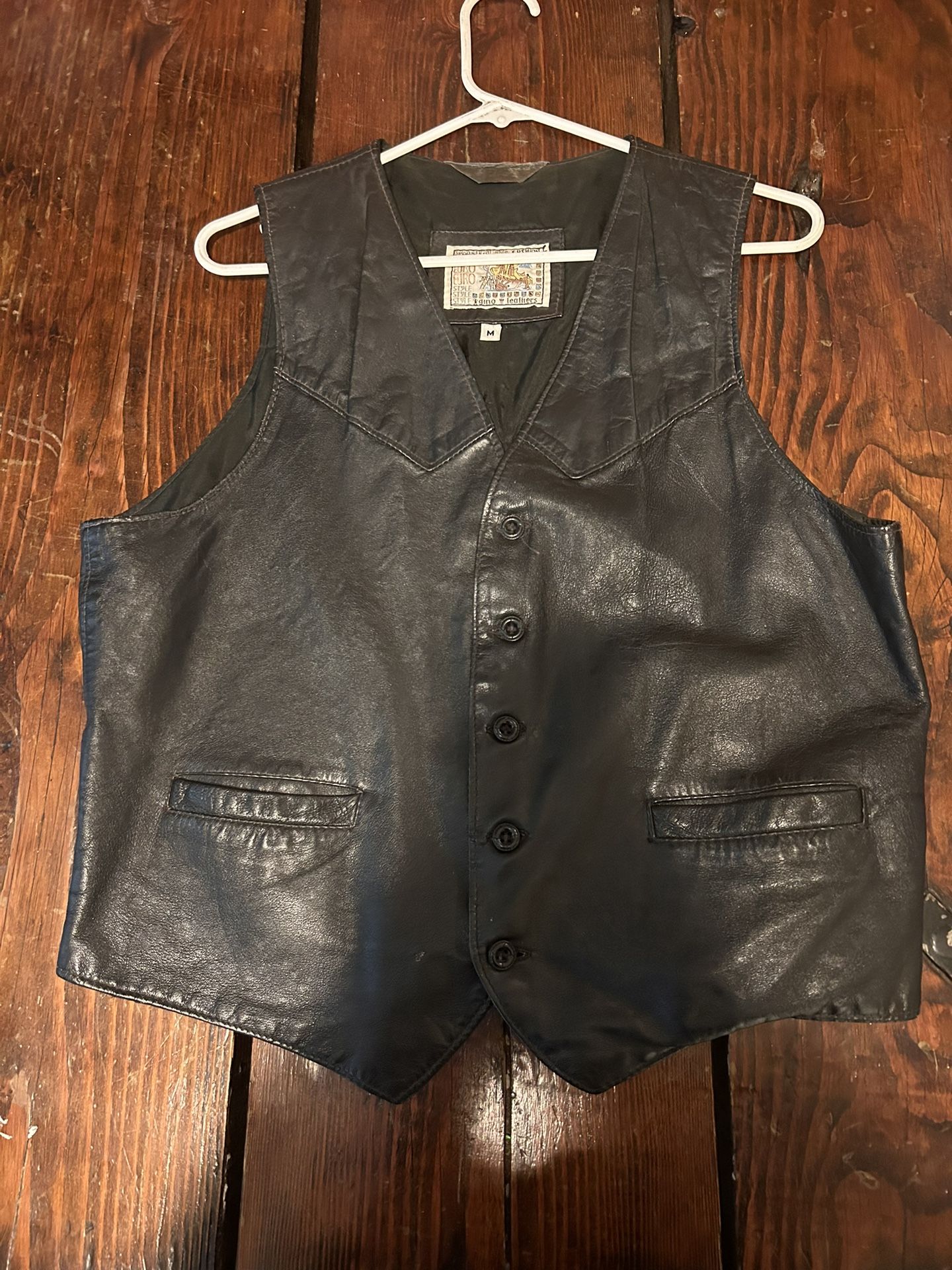 Black Leather Vest
