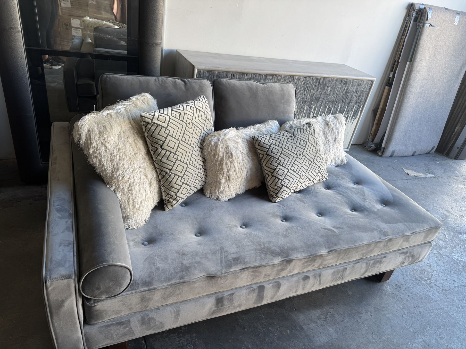 New Contemporary Grey Sofa - Full Bed