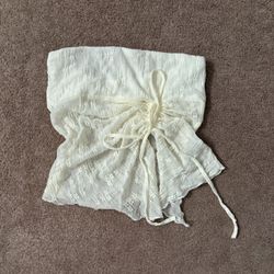 adjustable strapless crop top (S)