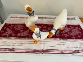 Ceramic three piece ducks
