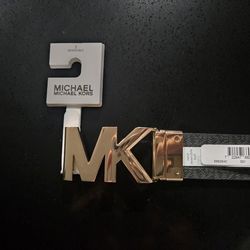 Gold MK Belt Reversable