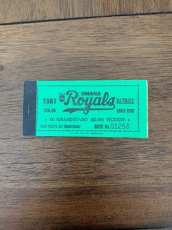 1981 Omaha Royals tickets Thumbnail