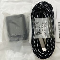 25W Super Fast Charger, USB-C to C Cable, 10ft. Long Android Type C Charger Cable