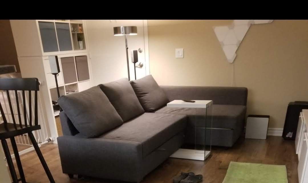 FRIHETEN Sleeper sectional,3 seat w/storage, Skiftebo dark gray - IKEA