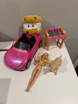 Barbie Toy Bundle – Car, Doll, Puppy & Foosball Table