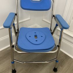 Heavy Duty Chair with Armrests/Back.  New. Height Adjustable.  No holds. 