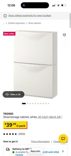 IKEA Trones Shoe Storage Cabinets 4 available