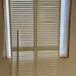 36” X 80” White Louver Smooth Solid core Primed Pine Wood Bifold Door