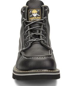 Size 10D New Carolina Boots Flatiron Wedge Bottom Work Black /  CA7007