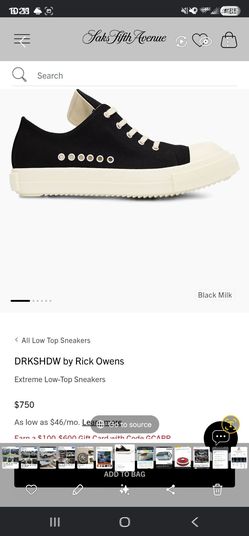DRKSHDW By RICK OWEN (Size 43) Excellent Condition Like New 1x Wear 100% Authentic Guaranteed [Read Description]