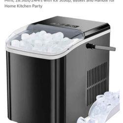 Ice Maker Countertop Icemaker Machine, Self Cleaning Quiet2 Sizes Bullet Cubes Makers,9Cubes in66 Mins,26.5lbs