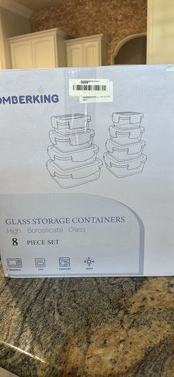 8 piece glass tupperware
