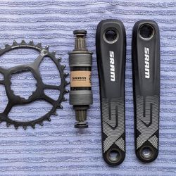 SRAM XS Crankset, Bottom Bracket, 170mm Cranks
