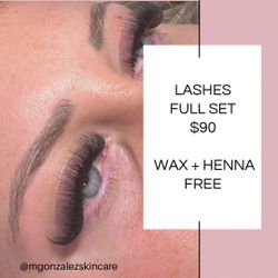 Lashes + Henna $90