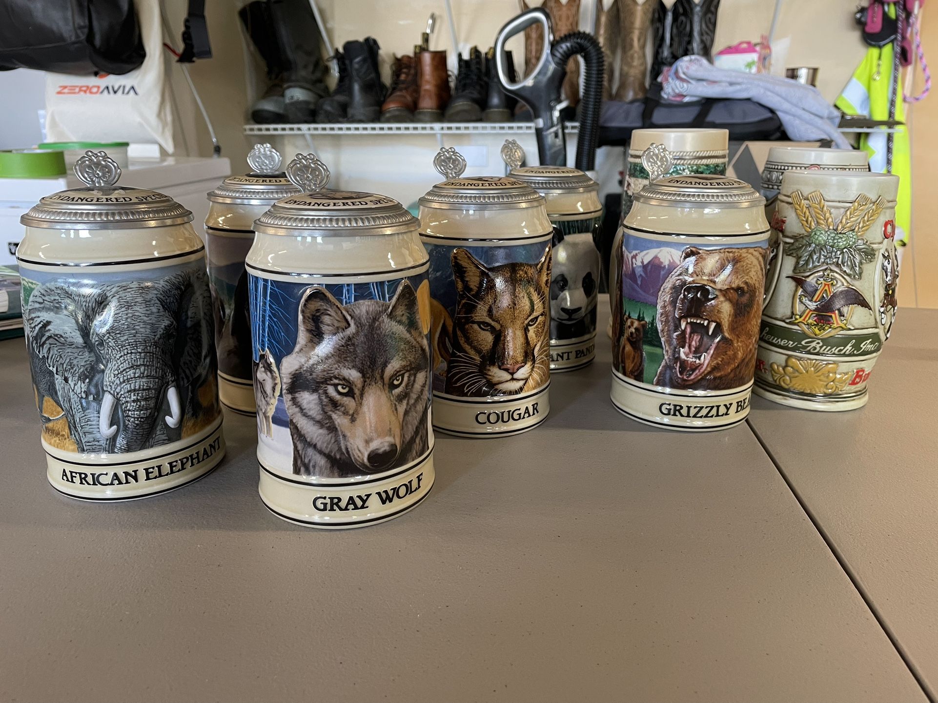 Anheuser Busch Steins Lot Of 9