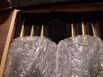 Shot glasses within cube bullets
