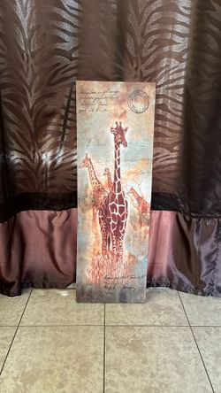Canvas Giraffe Picture