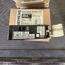 Siemens 20 amp Dual Fuction AFCI/GFCI breaker