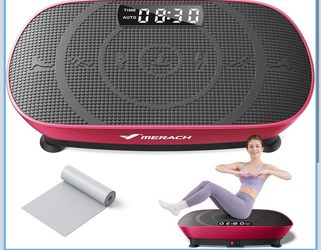 MERACH Vibration Plate Exercise Machine, Whole Body Workout Equipment for Women, Bluetooth and Silicone Pedal, Vibration Plate with Auto Mode, Vibrate