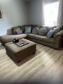 Dark gray l shape sectionals