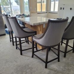 4ea. Restoration Hardware 19 C French Empire Counter Bar Stools 