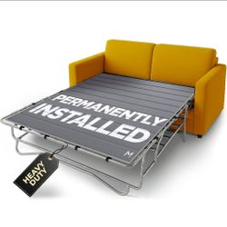 Couch bed Support Board Queen Size (54x64) Permanently Installed Wood couch Bed Board for Pull Out Couch, Folds with Frame, Under Mattress Bar Shield,