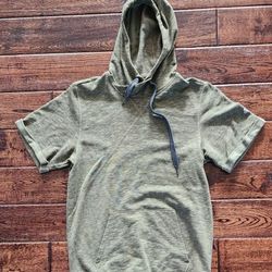 Adidas mens medium short sleeve hoodie military green