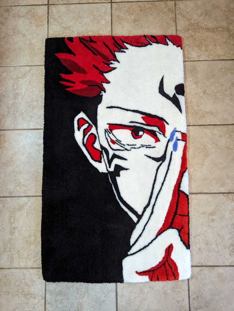 Handmade Sukuna Rug From Jujustu Kaisen 