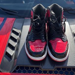 Patent Leather Jordan’s  Very Nice Condition.  Size 10