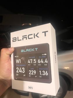 BLACK T SHOT5 Golf Launch Monitor Portable Doppler Radar Swing Speed Trainer with Ball Speed, Club Head Speed, Smash Factor & Distance Tracking, Indoo