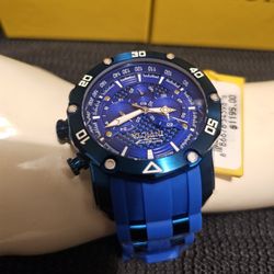 NEW MEN'S LUXURY SPORTY NICE BLUE TONE 100% AUTHENTIC IN_VIC_TA CHRONO⌚️ 