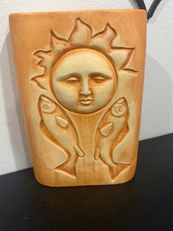 Vintage 2 sided design celestial pottery