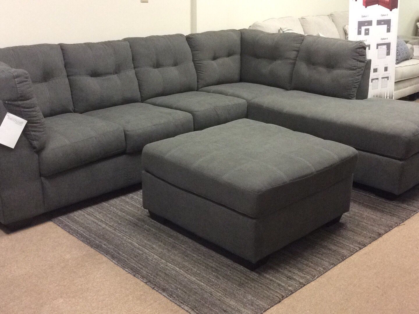 Brand new ashley sectional and ottoman combo on sale today!!!