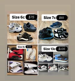 Jordan’s Nikes vans kids shoes & baby size 6c 7c 8c 13c