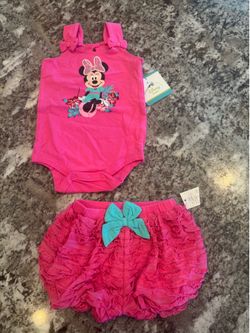 Baby Girl Onesie Size 6-9 Months and Shorts Size 3-6 Months