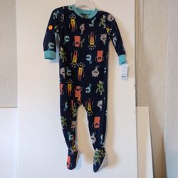 Little Monsters Footed Sleeper Pajamas, Size 18 Months