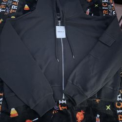 Forever 21 Plus Size Black Cargo Zip-Up Hoodie