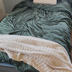 Chair, Twin Bed frame and mattress, TV Stand