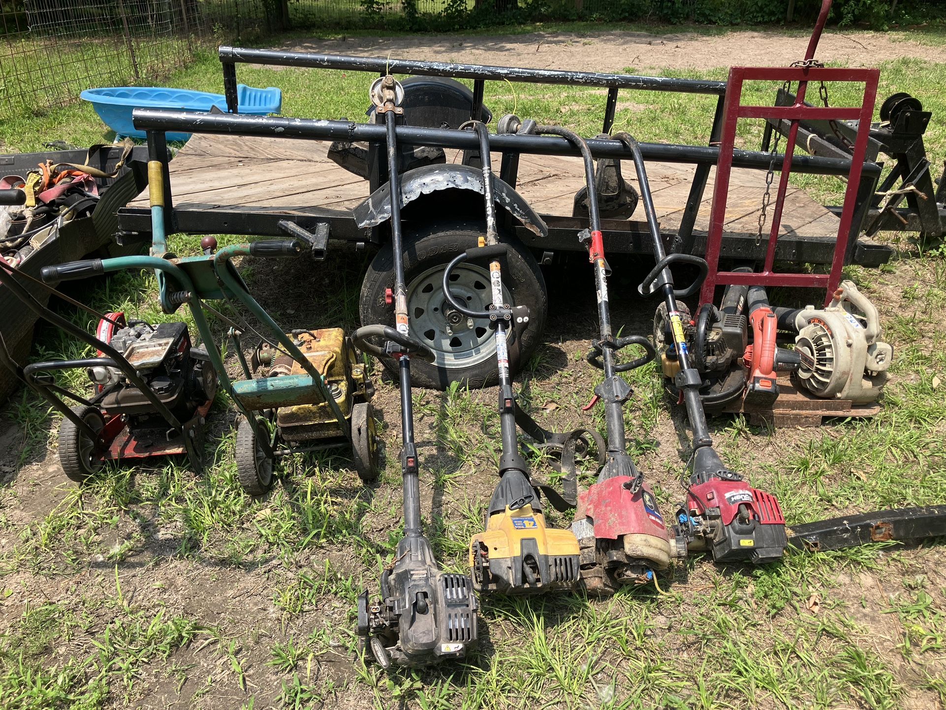 Weed eaters , Leaf blowers , Edgers