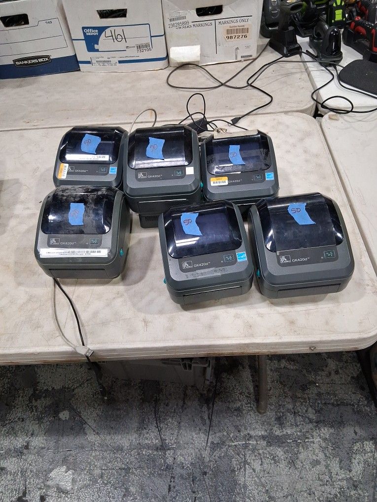 Zebra Thermal Label Printers Gk420d $50 Each